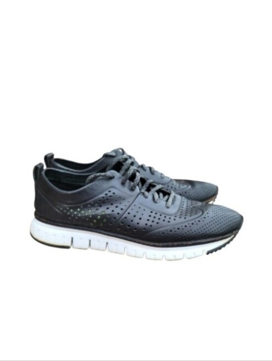 Cole Haan Other - Cole Haan Zerogrand Leather Laser Cut Black Casual Sneaker Loafer Shoe Men 11.5